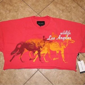spirit jersey wildlife of la crop top small